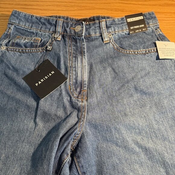 Parisian Distressed Boyfriend Jeans New w/ Tags Womens Size 4 (UK 8) - Picture 2 of 13